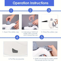 Handheld Multi-Surface Pressurized Steam Cleaner With 12 Accessories