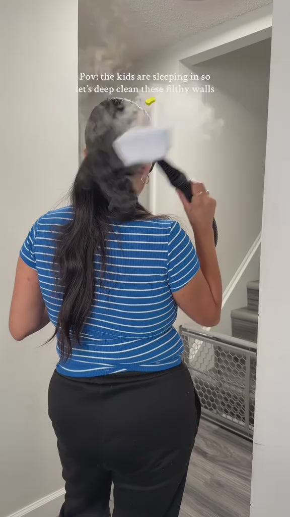 Handheld Multi-Surface Pressurized Steam Cleaner With 12 Accessories video