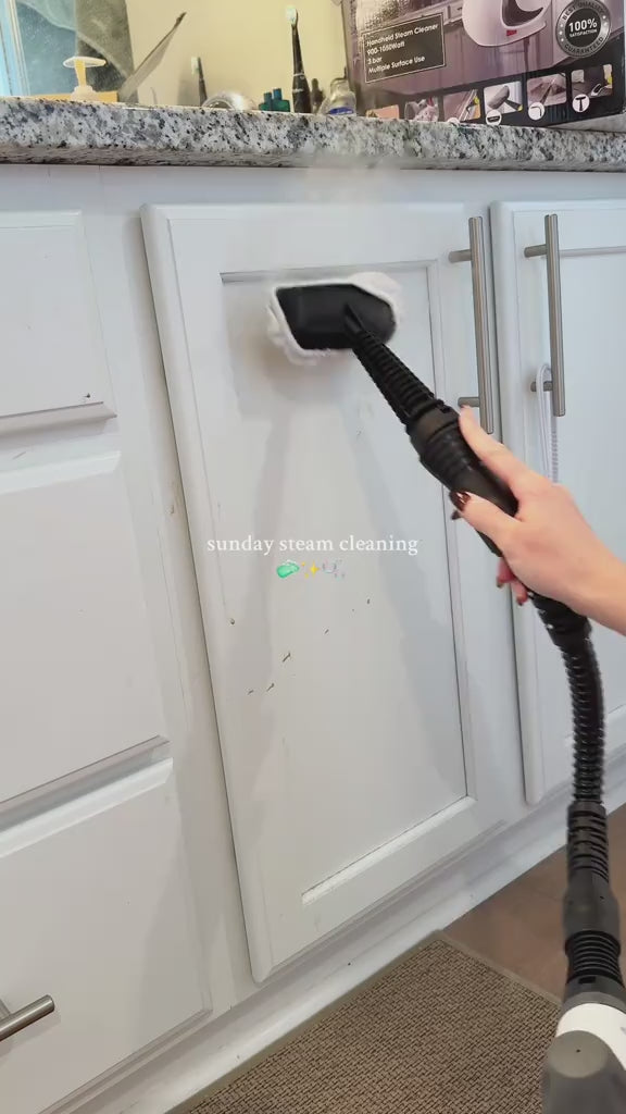 Handheld Multi-Surface Pressurized Steam Cleaner With 12 Accessories video